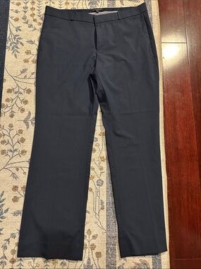 Banana Republic Navy Wool Blend Straight Leg Pants